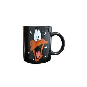 Vintage 1991 Retro Warner Bros. Inc. Looney Tunes Black Daffy Duck Coffee Mug